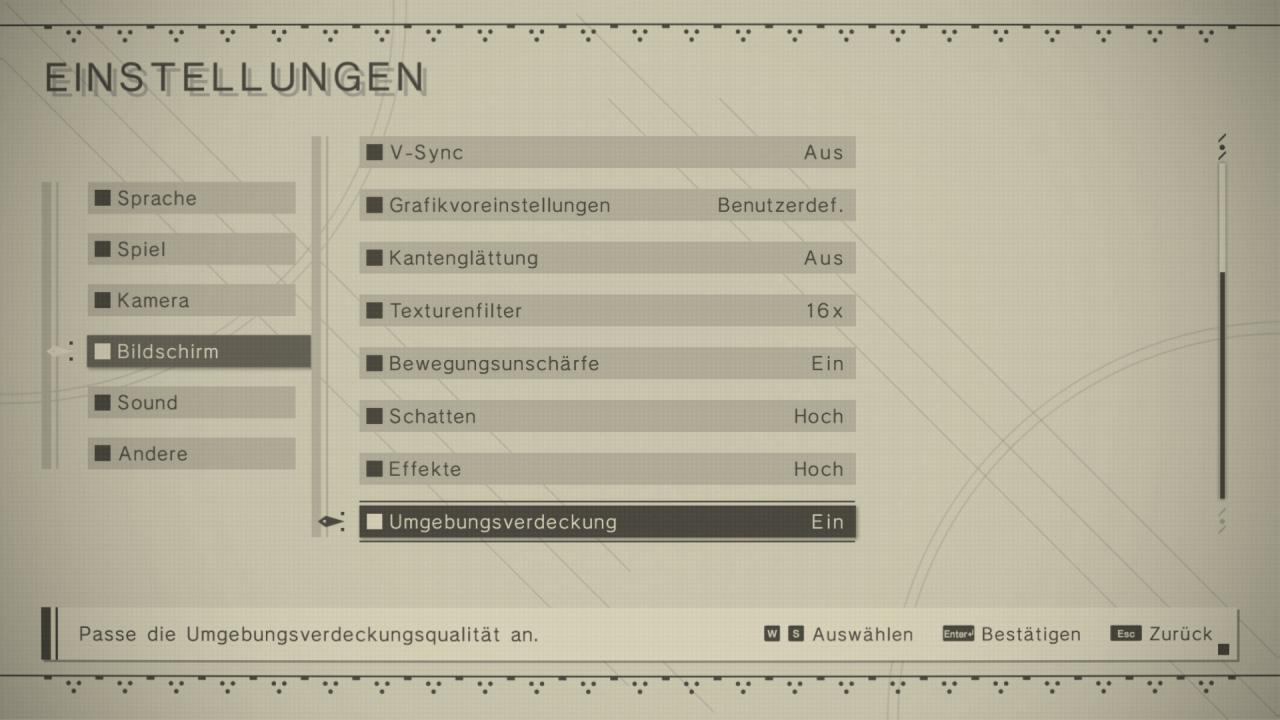 NieR: Automata - Menu - Bildschirm (2)