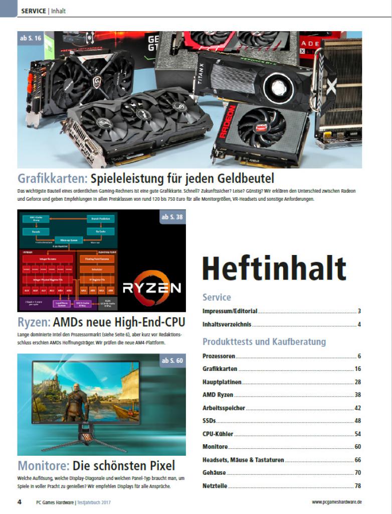 [10/03/2017] PCGH-Sonderheft 01/2017: Inhalt