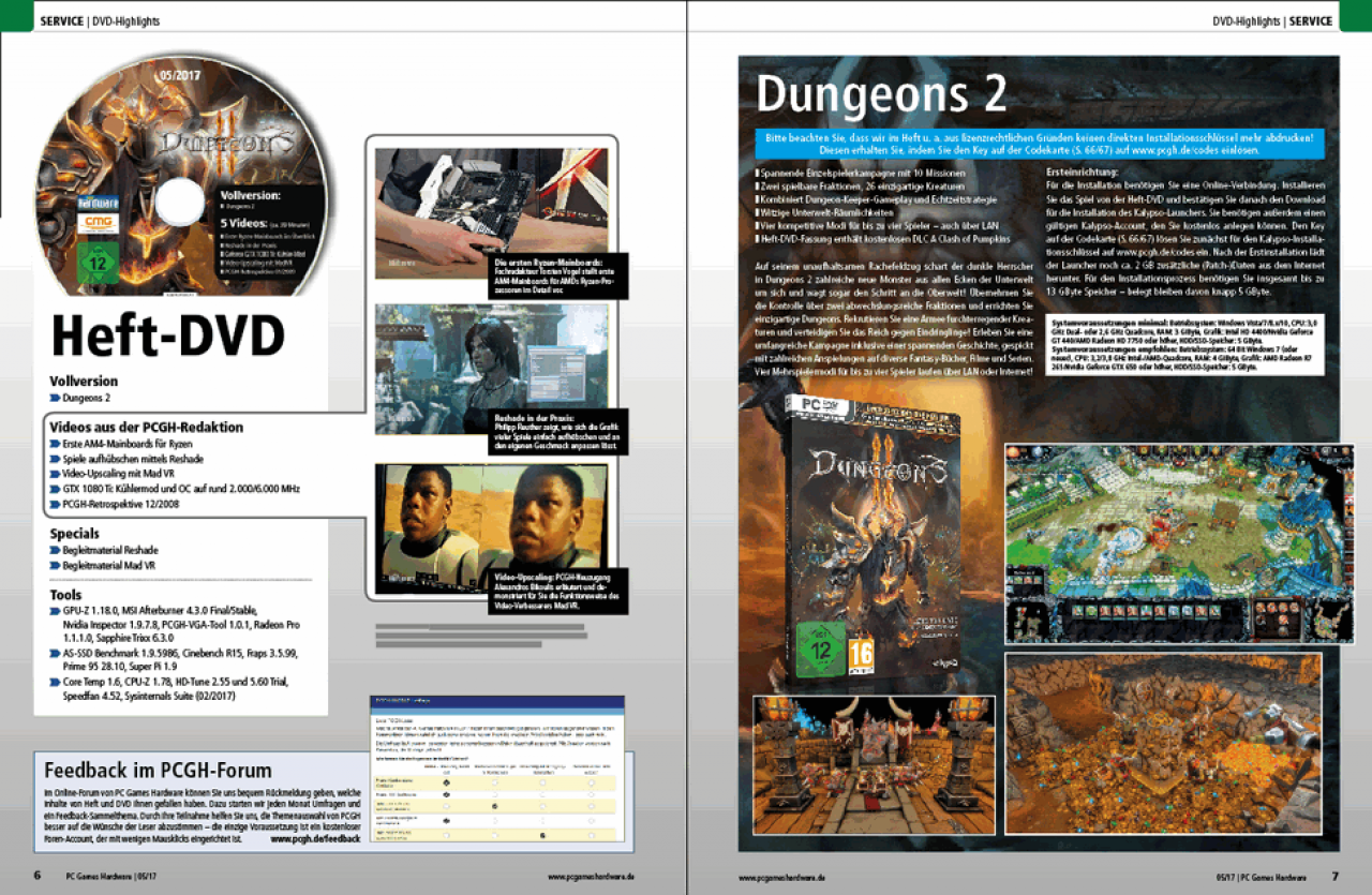 [29/03/2017] DVD Inhalt (PC Games Hardware #199 Ausgabe 05-2017)