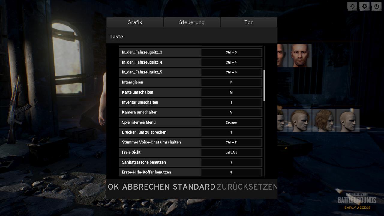 Playerunknown's Battlegrounds - Menü - Steuerung (2)