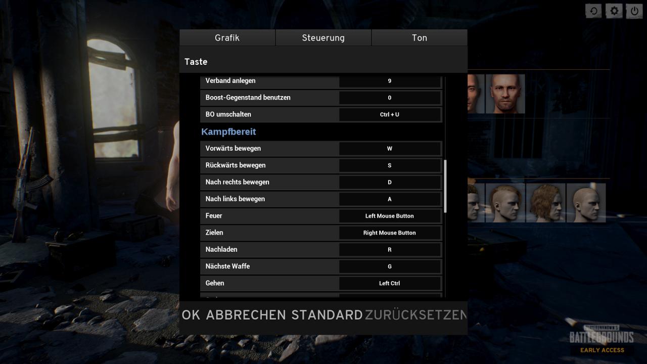 Playerunknown's Battlegrounds - Menü - Steuerung (3)