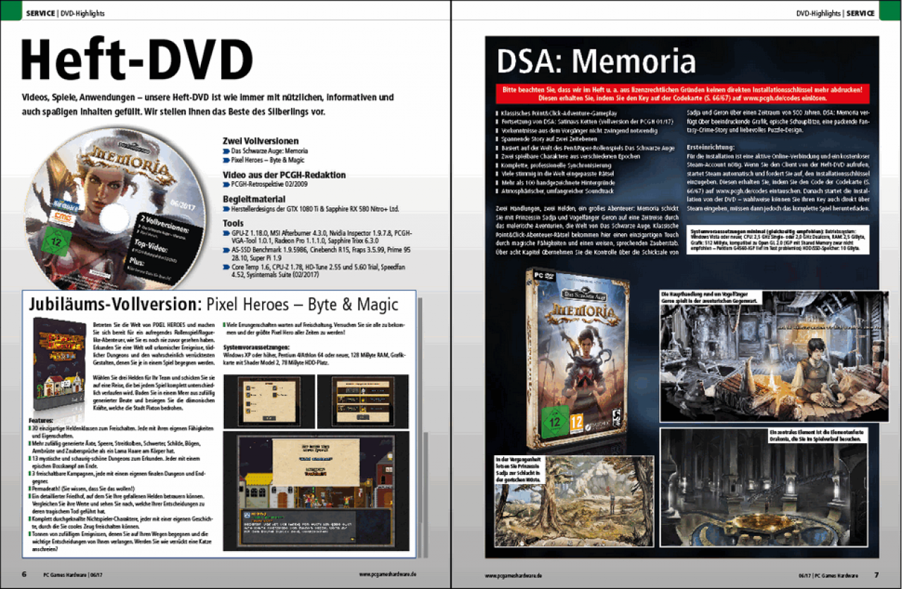 [27/04/2017] DVD Inhalt (PC Games Hardware #200 Ausgabe 06-2017)