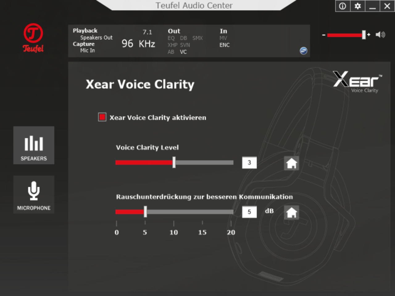 Audiomenü - 8 - Voice Clarity