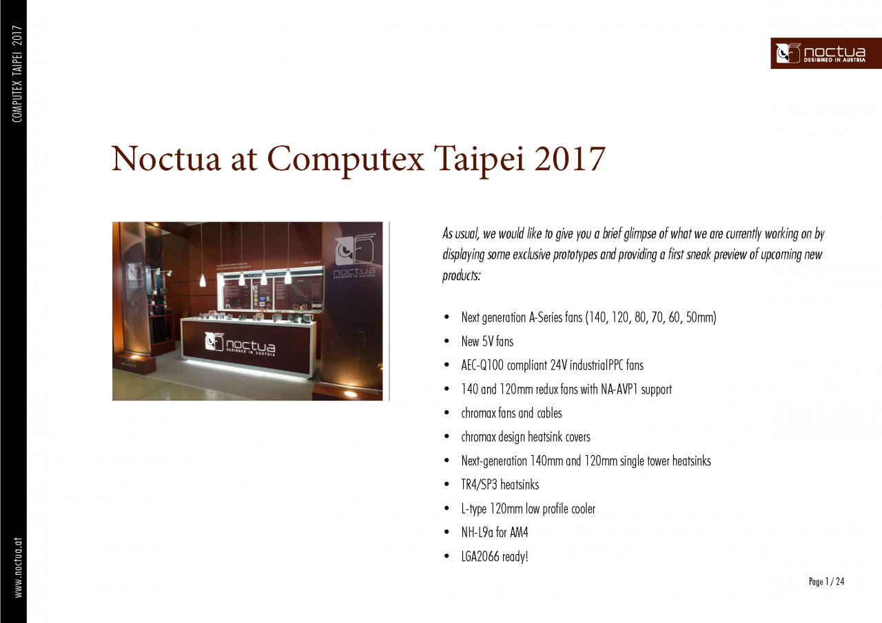 [30/05/2017] Noctua auf der Computex: Kühler für Threadripper und Co., aber vor allem neue Lüfter (1)