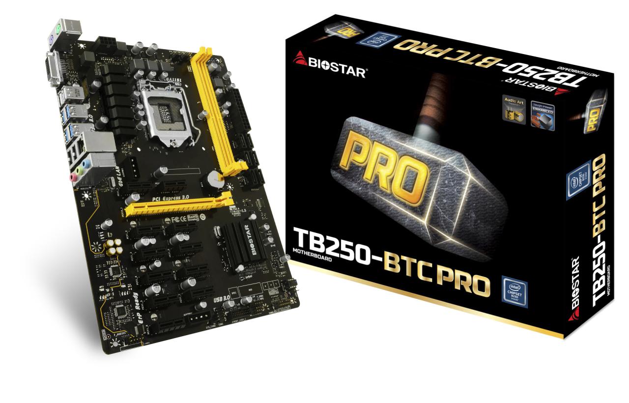 [27/06/2017] Biostar TB250-BTC Pro: Mining-Mainboard mit 12 PCI-Express-Steckplätzen (9)
