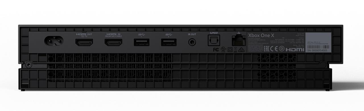 [16/06/2017] Xbox One X: Rückseite mit Anschlüssen
