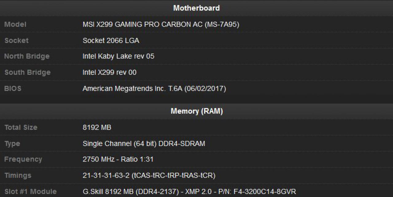 [07/06/2017] DDR4-5500 per CPU-Z validiert