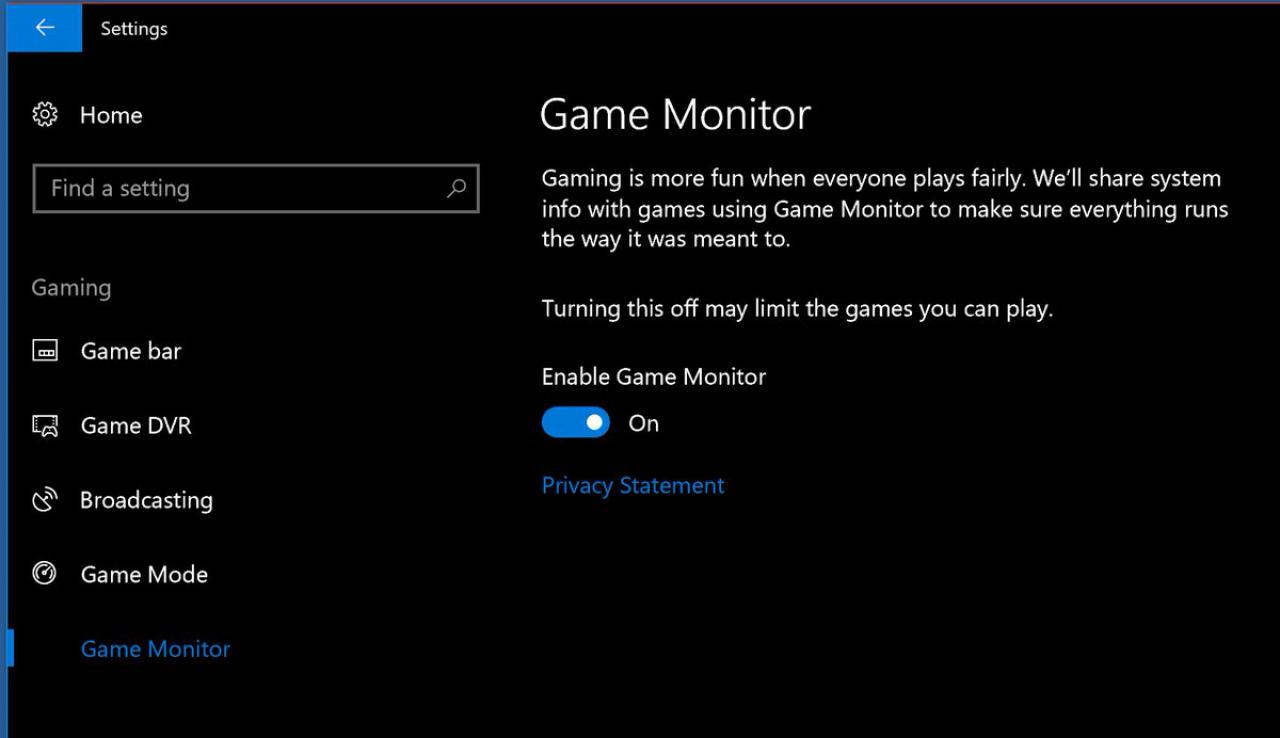 [03/06/2017] Game Monitor für Windows 10