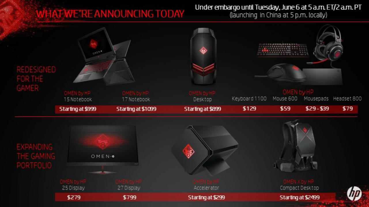 [06/06/2017] Neue Omen-Hardware von HP