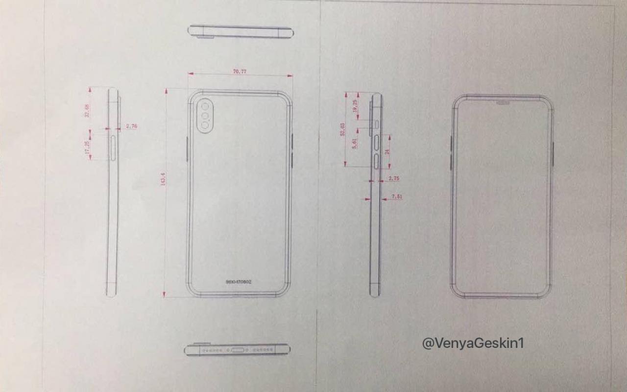 [08/06/2017] Schema des vermeintlichen iPhone 8