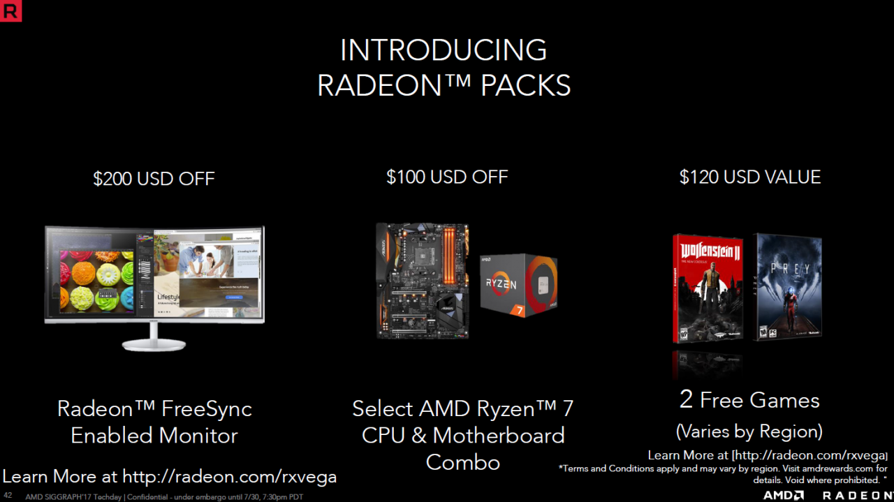 [31/07/2017] AMD Radeon RX Vega: Limited Edition & Liquid Cooled nur als Radeon-Packs (2)