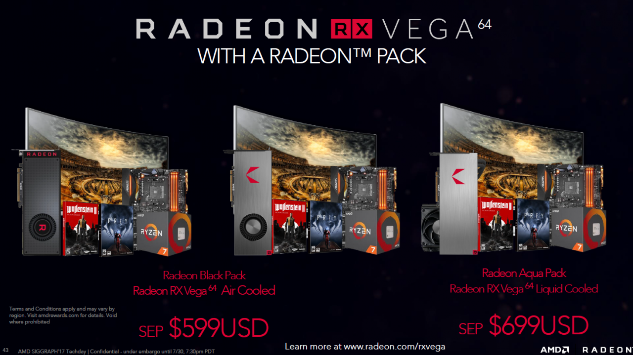 [31/07/2017] AMD Radeon RX Vega: Limited Edition & Liquid Cooled nur als Radeon-Packs (3)