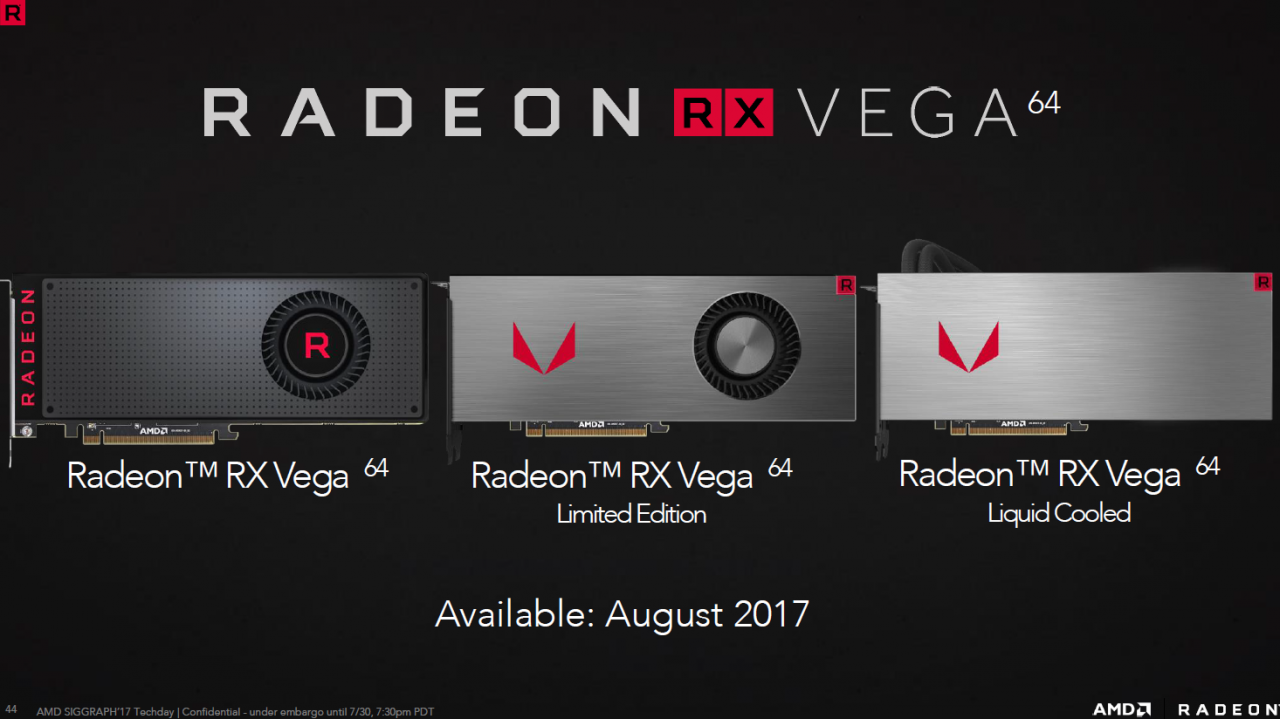 [31/07/2017] AMD Radeon RX Vega: Limited Edition & Liquid Cooled nur als Radeon-Packs (4)