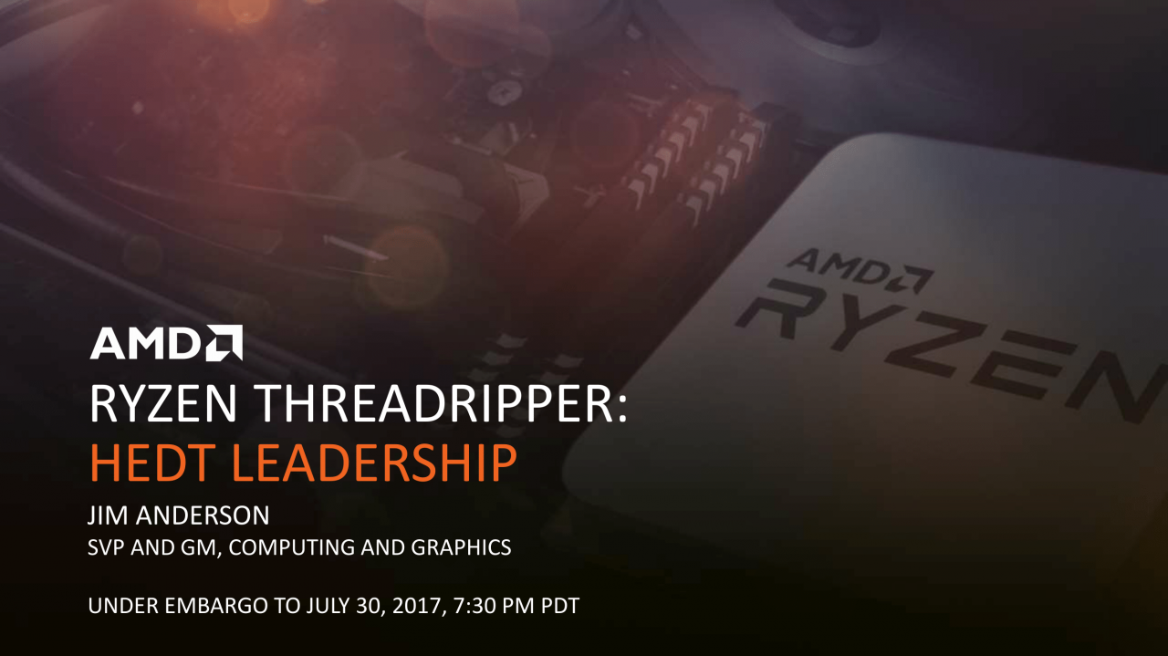 [31/07/2017] AMD Ryzen Threadripper angekündigt (1)