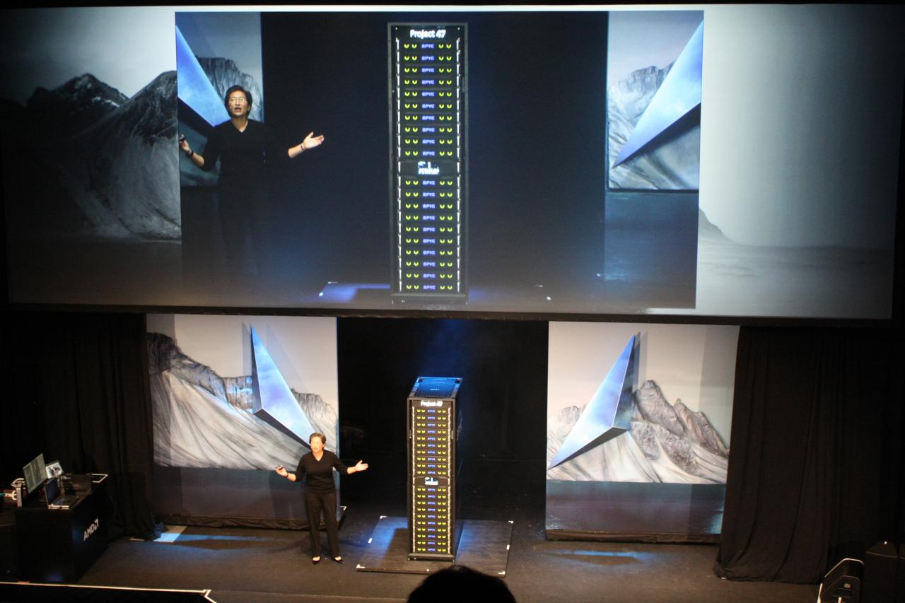 [31/07/2017] Epyc CPUs, 80 Radeon-Instinct-GPUs und 10 TByte RAM: AMDs Server-Prototyp Project 47. (1)