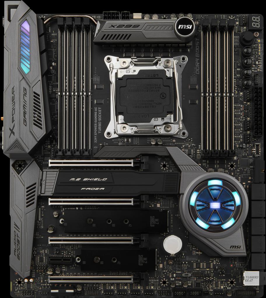 [11/07/2017] MSI X299 Xpower Gaming AC: E-ATX-Flaggschiff für fünf M.2-SSDs (5)