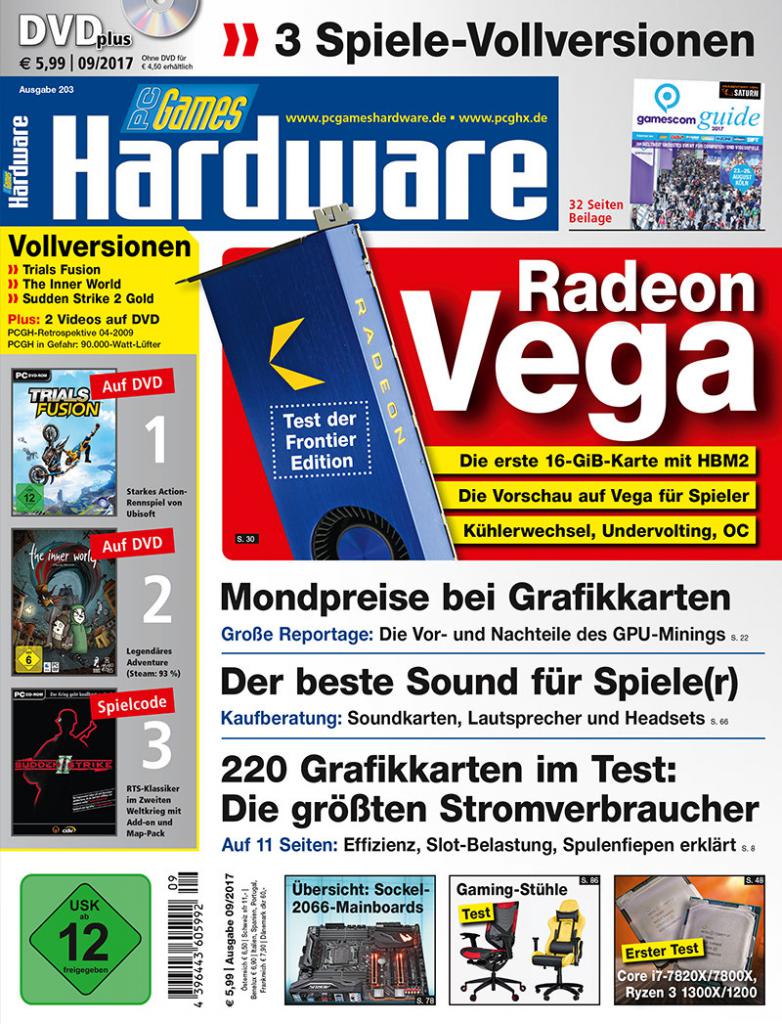 [25/07/2017] Cover DVD (PC Games Hardware #203 Ausgabe 09-2017)