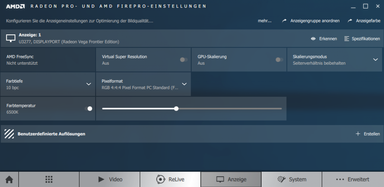 [10/07/2017] Radeon Vega Frontier Edition - Radeon Einstellungen 