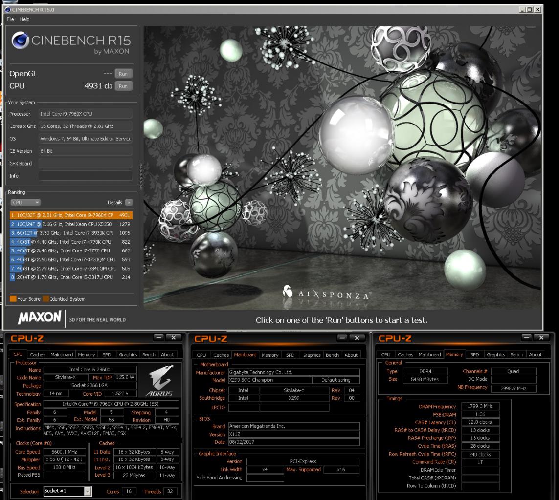 [11/08/2017] Cinebench R15: 4.931 Punkte - Ergebnis von sofos1990
