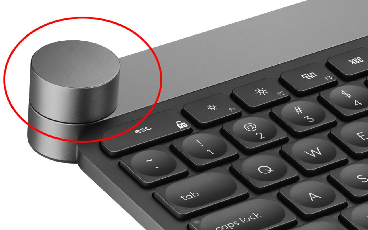 [31/08/2017] Die neue Logitech-Tastatur Craft wird vom Crown-Einstellrad gekrönt, das anwendungsspezifische Quick-Dial-Funktionen bieten soll. (2)