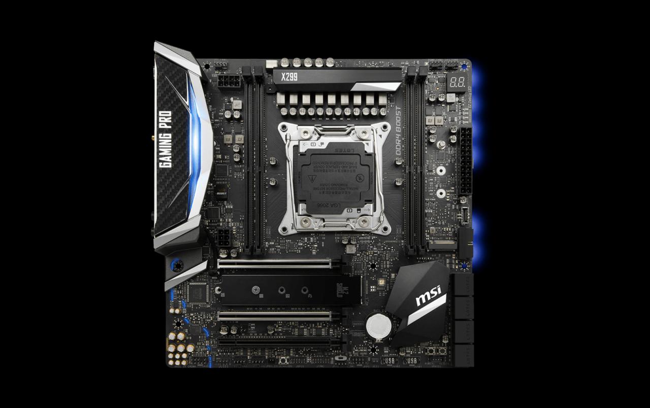 [15/08/2017] MSI X299M Gaming Pro Carbon AC: Zweites Skylake-X-Mainboard im Micro-ATX-Format (1)
