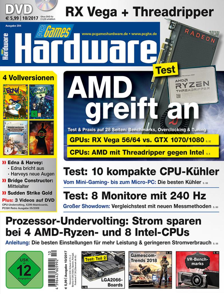 [30/08/2017] PC Games Hardware #204 Ausgabe 10-2017: Cover DVD