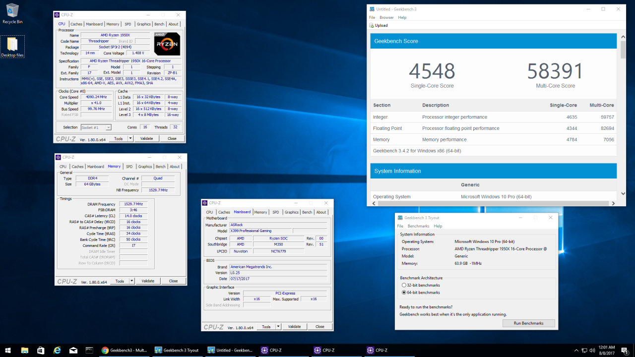 [09/08/2017] Angeblicher Ryzen Threadripper 1950X im Geekbench 3