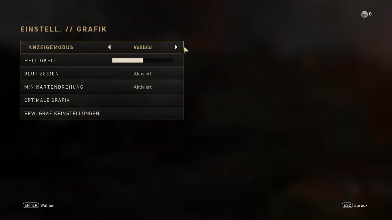 CoD WW2 Open Beta Grafikmen&uuml;