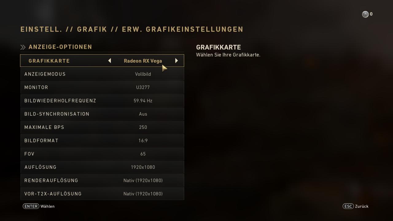 CoD WW2 Open Beta erweitertes Grafikmen&uuml;