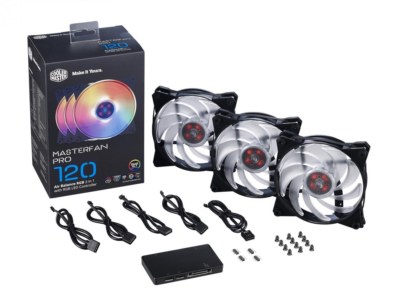 [20/09/2017] MasterFan Pro RGB: Cooler Master mit neuen RGB-Lüftern (1)
