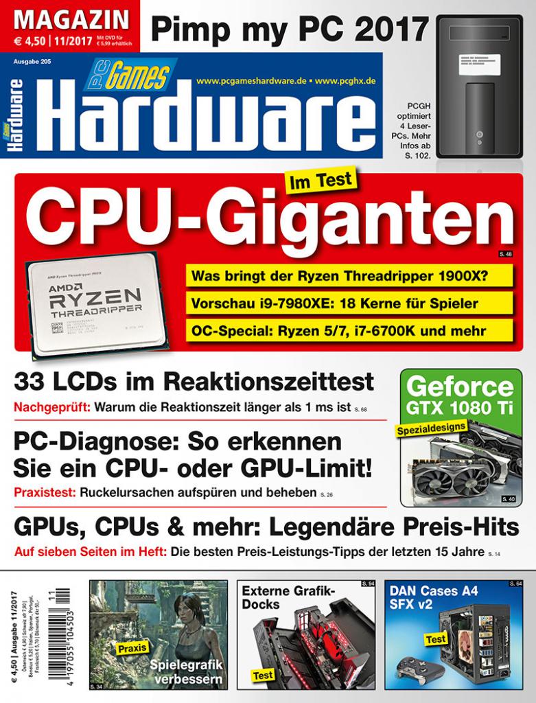 [26/09/2017] Magazin-Cover PC Games Hardware #205 11/2017