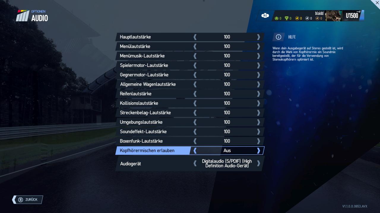 [18/09/2017] Project Cars 2 - Menüs - Audio (1)&nbsp;