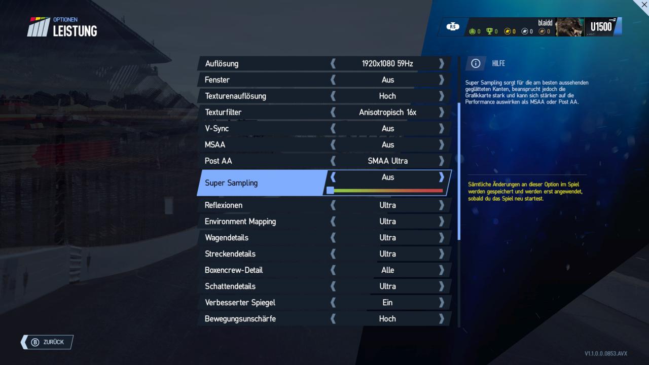 [18/09/2017] Project Cars 2 - Menüs - Leistung (1)