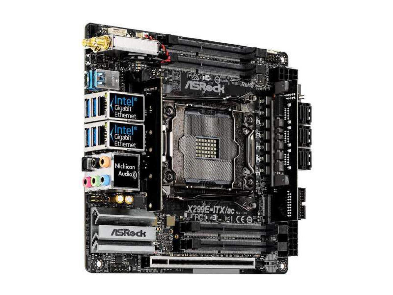 [17/10/2017] X299E-ITX/ac: Asrock quetscht 3 × M.2, 4 × DDR4 und 6 × SATA auf Mini-ITX (1)