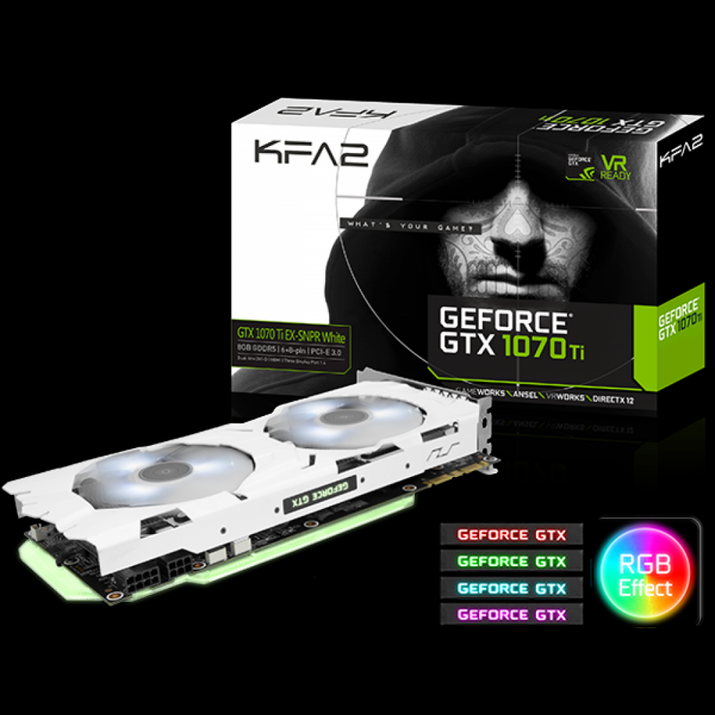 [27/10/2017] KFA2 Geforce GTX 1070 Ti Ex White Snpr