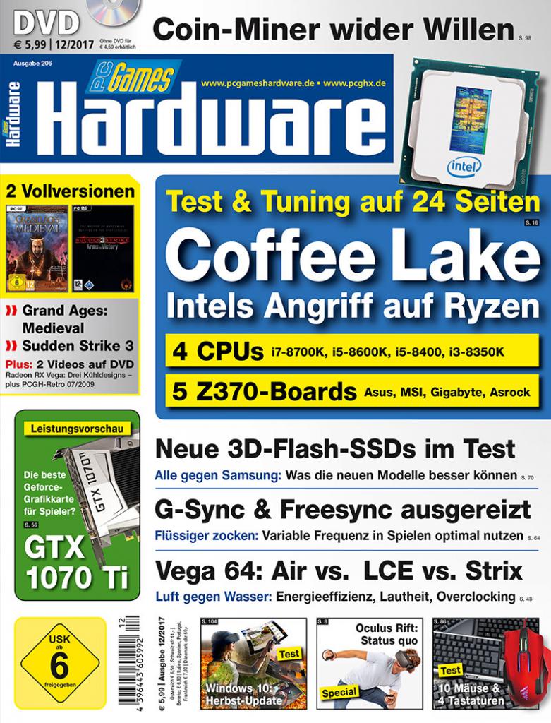 [23/10/2017] DVD-Titel PC Games Hardware #206 Ausgabe 12-2017