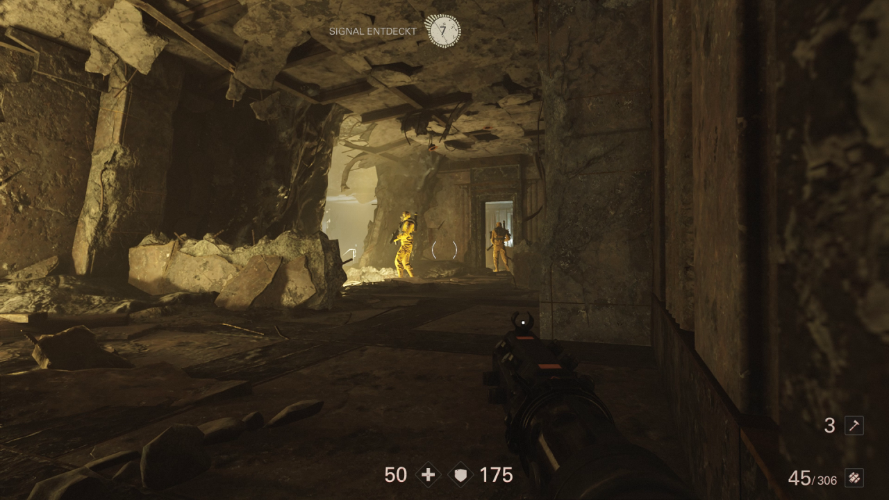 [29/10/2017] Wolfenstein 2: The New Colossus - Wer schleichen will, muss geduldig das Verhalten der Gegner einstudieren.