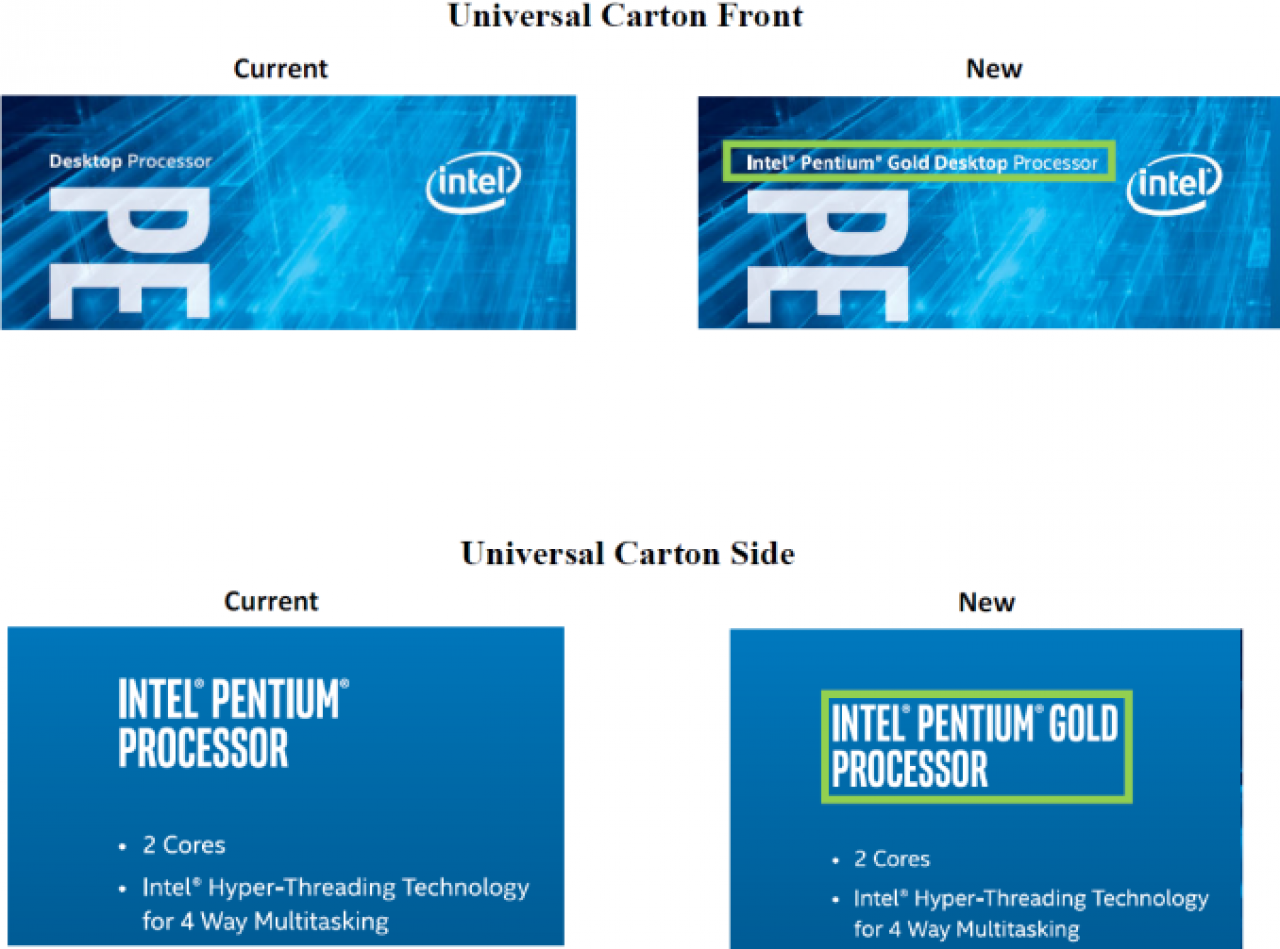[13/10/2017] &nbsp;Intel: Pentium-Prozessoren bekommen Gold-Zusatz (1)