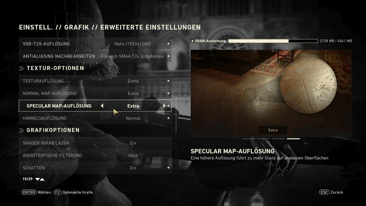 Call of Duty WW2 - Optionen - 02 - Grafik Erweitert