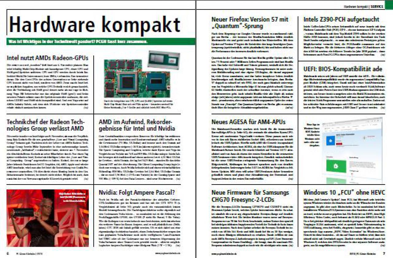 [29/11/2017] Service 01 PC Games Hardware #207 Ausgabe 01-2018