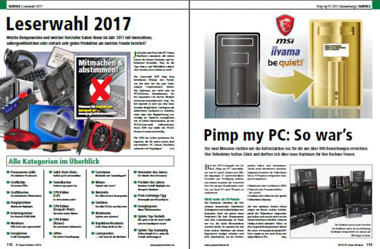 [29/11/2017] Service 02 PC Games Hardware #207 Ausgabe 01-2018