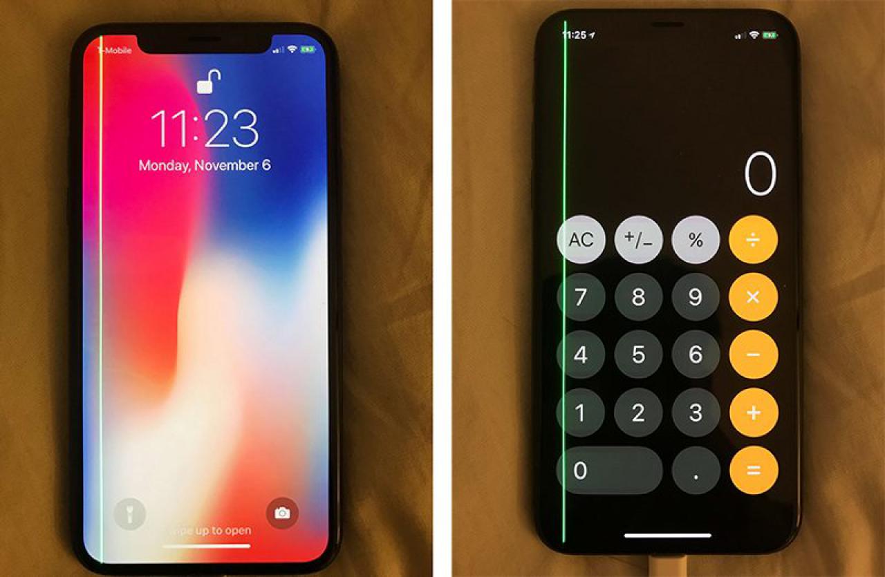 [11/11/2017] iPhone X: Nutzer berichten über grüne Linie auf dem Display (2)