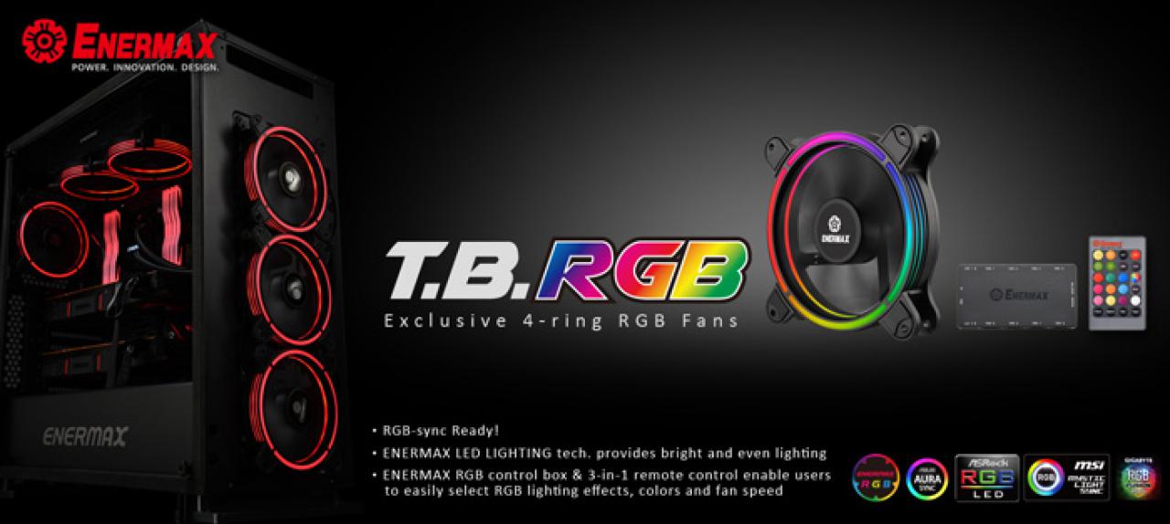[20/12/2017] Enermax T.B. RGB: Lüfter mit vier LED-Ringen