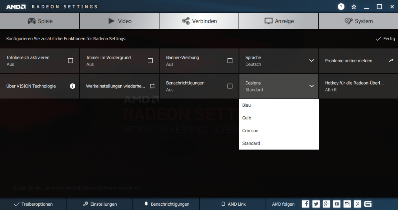 [09/12/2017] Radeon Settings Adrenalin Edition - Einstellungen - Designs