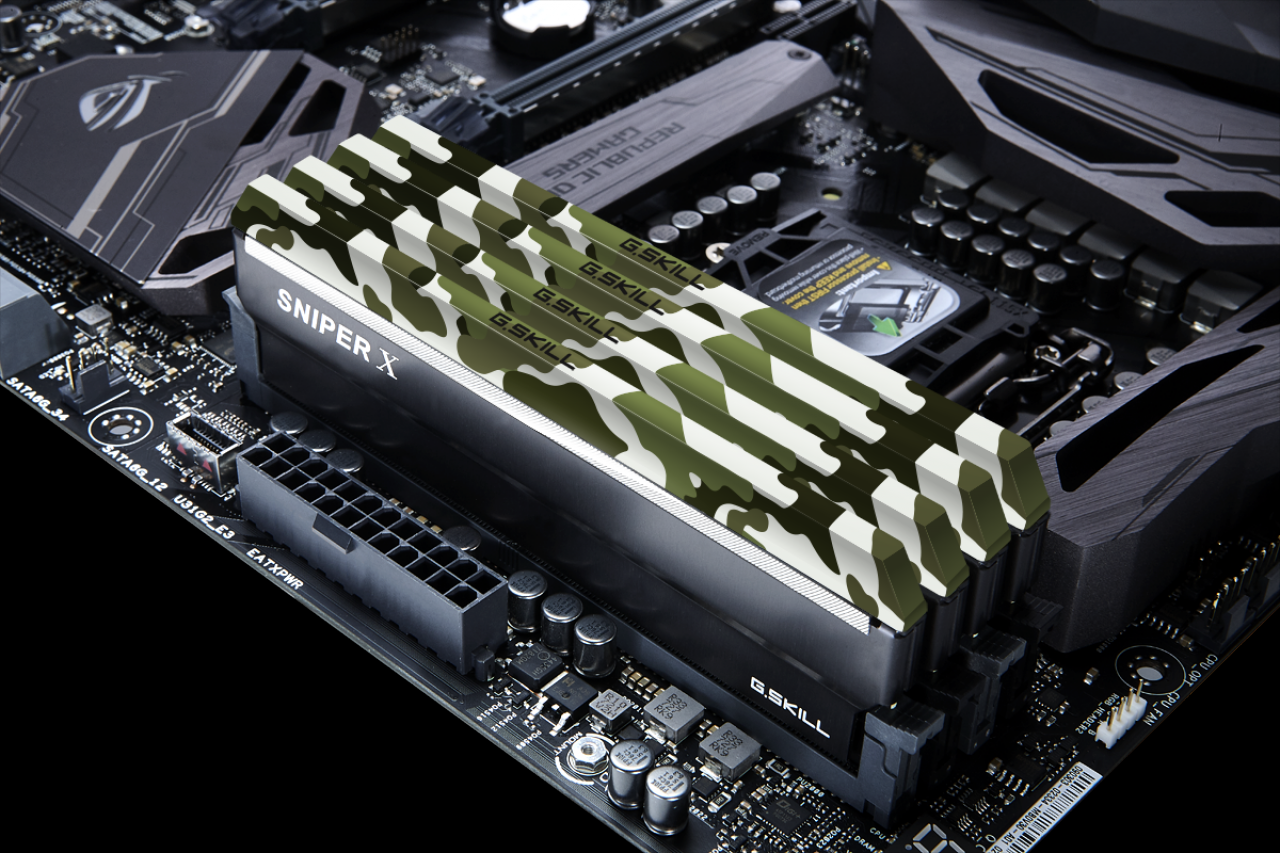 [05/01/2018] G.Skill Sniper X: DDR4-RAM mit getarnten Kühlkörpern und bis zu 128 GiByte (1)