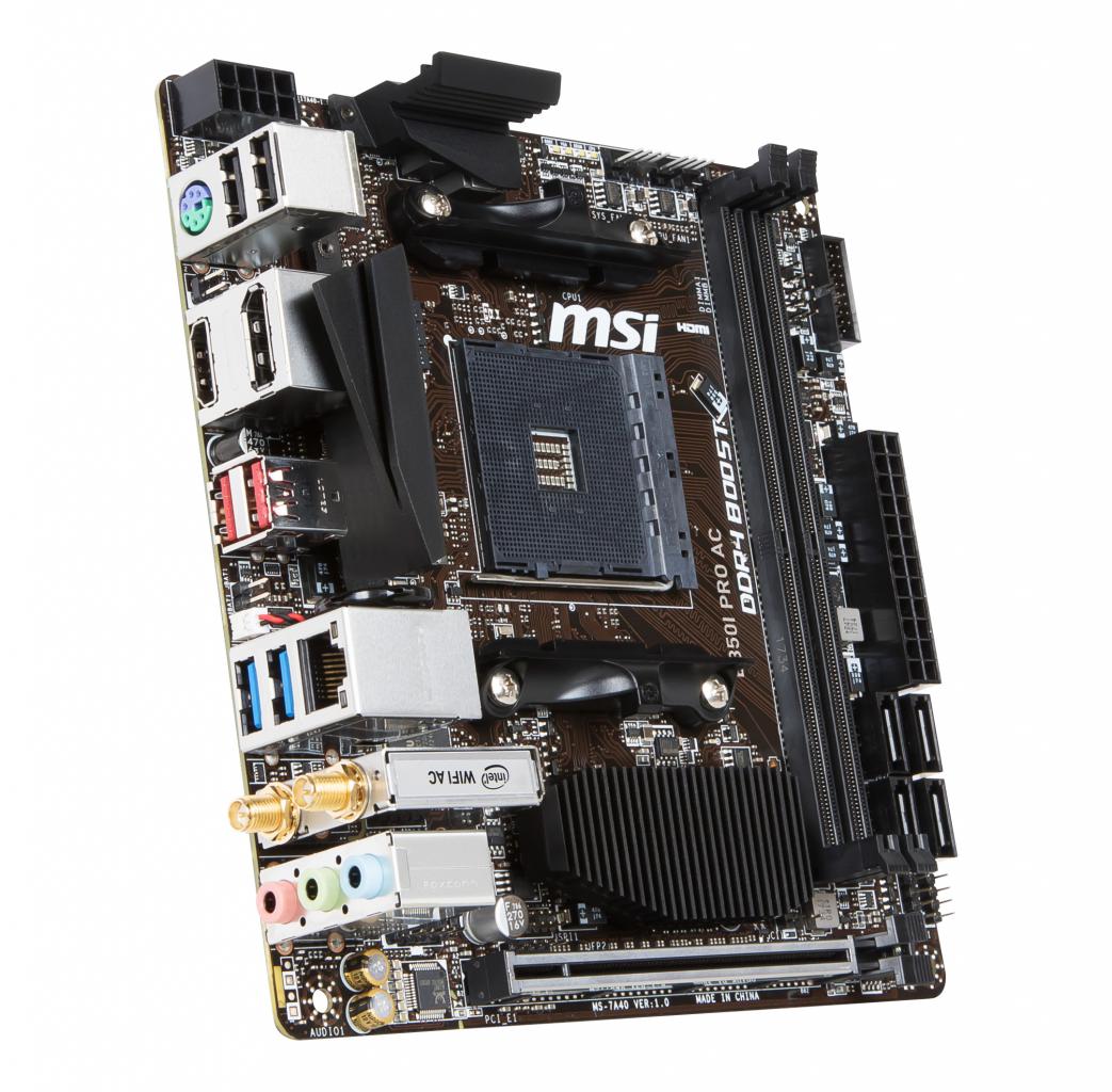 [04/01/2018] B350I Pro AC: MSIs erstes Mini-ITX-Mainboard für AMDs Ryzen (1)