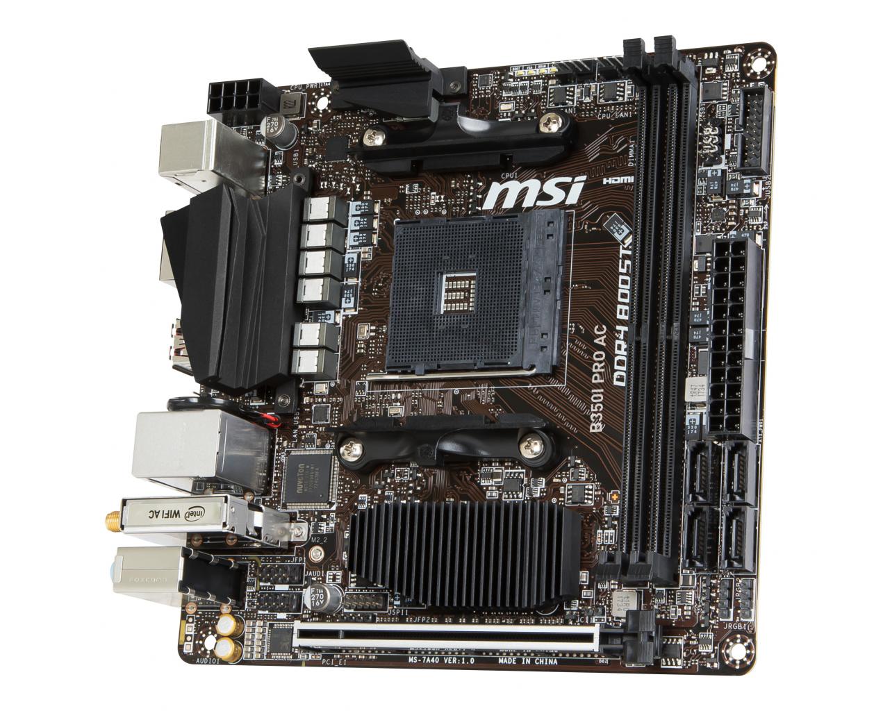 [04/01/2018] B350I Pro AC: MSIs erstes Mini-ITX-Mainboard für AMDs Ryzen (4)
