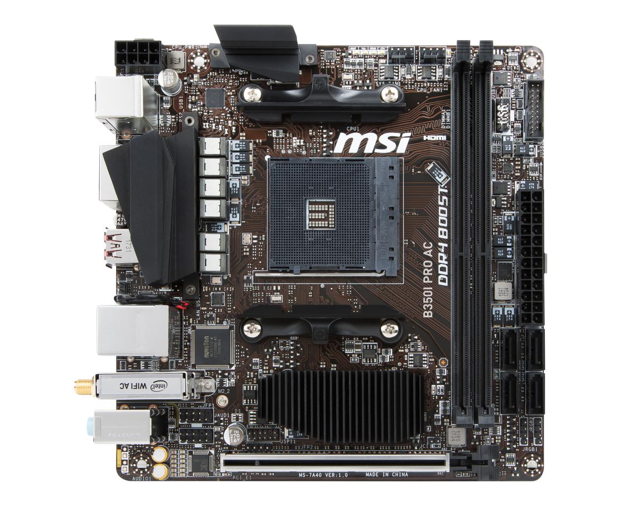 [04/01/2018] B350I Pro AC: MSIs erstes Mini-ITX-Mainboard für AMDs Ryzen (6)