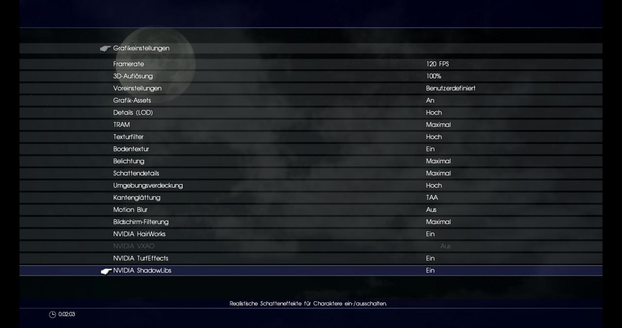 [27/02/2018] Final Fantasy 15 Windows Edition: Shots aus dem PC-Grafikmenü #4