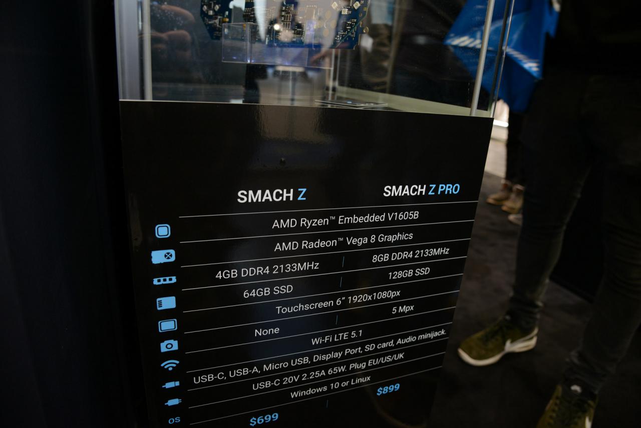 [27/02/2018] Embedded World 2018: Smach Z am AMD-Stand ausgestellt - Specs und Preise
